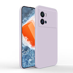 Funda Silicona Ultrafina Goma 360 Grados Carcasa para Vivo iQOO 9 Pro 5G Purpura Claro