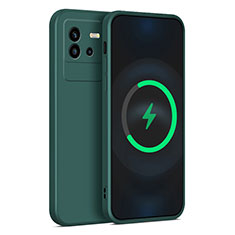 Funda Silicona Ultrafina Goma 360 Grados Carcasa para Vivo iQOO Neo6 5G Verde Noche