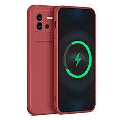 Funda Silicona Ultrafina Goma 360 Grados Carcasa para Vivo iQOO Neo6 SE 5G Rojo