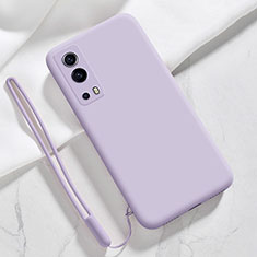 Funda Silicona Ultrafina Goma 360 Grados Carcasa para Vivo iQOO Z3 5G Purpura Claro