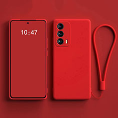 Funda Silicona Ultrafina Goma 360 Grados Carcasa para Vivo iQOO Z5 5G Rojo