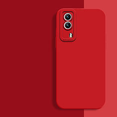 Funda Silicona Ultrafina Goma 360 Grados Carcasa para Vivo iQOO Z5x 5G Rojo