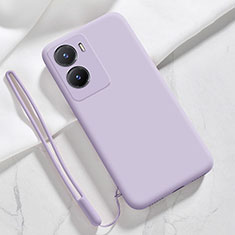 Funda Silicona Ultrafina Goma 360 Grados Carcasa para Vivo iQOO Z7i 5G Purpura Claro