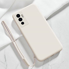 Funda Silicona Ultrafina Goma 360 Grados Carcasa para Vivo V23e 5G Blanco