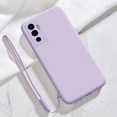 Funda Silicona Ultrafina Goma 360 Grados Carcasa para Vivo V23e 5G Purpura Claro