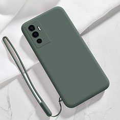 Funda Silicona Ultrafina Goma 360 Grados Carcasa para Vivo V23e Verde Noche