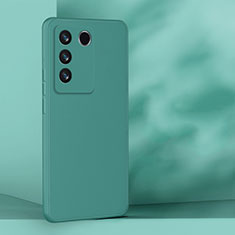 Funda Silicona Ultrafina Goma 360 Grados Carcasa para Vivo V27 5G Verde Noche