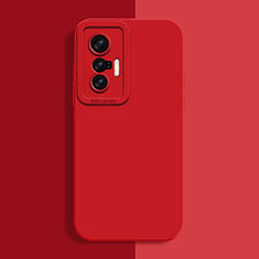 Funda Silicona Ultrafina Goma 360 Grados Carcasa para Vivo X70 5G Rojo