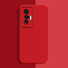 Funda Silicona Ultrafina Goma 360 Grados Carcasa para Vivo X70t Rojo