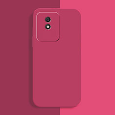 Funda Silicona Ultrafina Goma 360 Grados Carcasa para Vivo Y02t Rosa Roja