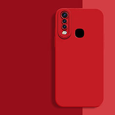 Funda Silicona Ultrafina Goma 360 Grados Carcasa para Vivo Y11 Rojo