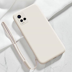 Funda Silicona Ultrafina Goma 360 Grados Carcasa para Vivo Y21 Blanco