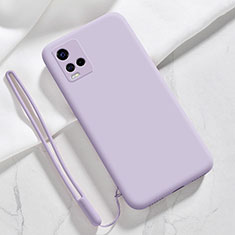 Funda Silicona Ultrafina Goma 360 Grados Carcasa para Vivo Y21 Purpura Claro