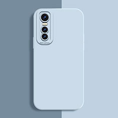 Funda Silicona Ultrafina Goma 360 Grados Carcasa para Vivo Y73s 5G Azul Claro