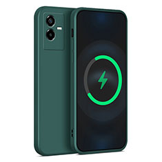 Funda Silicona Ultrafina Goma 360 Grados Carcasa para Vivo Y73t Verde Noche