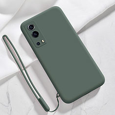 Funda Silicona Ultrafina Goma 360 Grados Carcasa para Vivo Y75s 5G Verde Noche