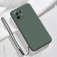 Funda Silicona Ultrafina Goma 360 Grados Carcasa para Xiaomi Mi 11 Lite 4G Verde Noche