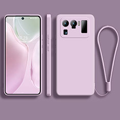 Funda Silicona Ultrafina Goma 360 Grados Carcasa para Xiaomi Mi 11 Ultra 5G Purpura Claro