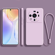 Funda Silicona Ultrafina Goma 360 Grados Carcasa para Xiaomi Mi 12S Ultra 5G Purpura Claro