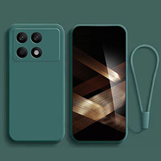 Funda Silicona Ultrafina Goma 360 Grados Carcasa para Xiaomi Redmi K70 Pro 5G Verde Noche