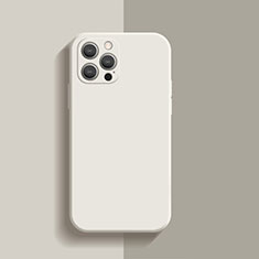 Funda Silicona Ultrafina Goma 360 Grados Carcasa S01 para Apple iPhone 14 Pro Blanco