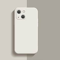 Funda Silicona Ultrafina Goma 360 Grados Carcasa S01 para Apple iPhone 15 Blanco