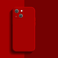 Funda Silicona Ultrafina Goma 360 Grados Carcasa S01 para Apple iPhone 15 Plus Rojo