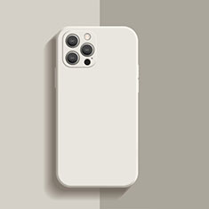 Funda Silicona Ultrafina Goma 360 Grados Carcasa S01 para Apple iPhone 15 Pro Max Blanco