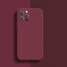 Funda Silicona Ultrafina Goma 360 Grados Carcasa S01 para Apple iPhone 15 Pro Max Rojo