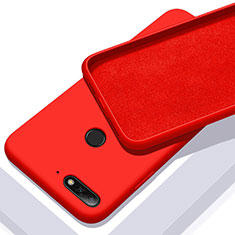 Funda Silicona Ultrafina Goma 360 Grados Carcasa S01 para Huawei Y6 (2018) Rojo