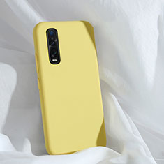 Funda Silicona Ultrafina Goma 360 Grados Carcasa S01 para Oppo Find X2 Pro Amarillo