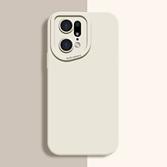 Funda Silicona Ultrafina Goma 360 Grados Carcasa S01 para Oppo Find X5 Pro 5G Blanco