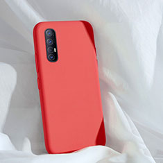 Funda Silicona Ultrafina Goma 360 Grados Carcasa S01 para Oppo Reno3 Pro Rojo