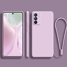 Funda Silicona Ultrafina Goma 360 Grados Carcasa S01 para Oppo Reno6 5G Purpura Claro