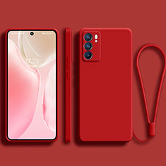 Funda Silicona Ultrafina Goma 360 Grados Carcasa S01 para Oppo Reno6 5G Rojo