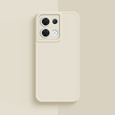 Funda Silicona Ultrafina Goma 360 Grados Carcasa S01 para Oppo Reno8 Pro 5G Blanco