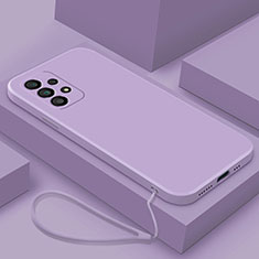 Funda Silicona Ultrafina Goma 360 Grados Carcasa S01 para Samsung Galaxy A32 5G Purpura Claro