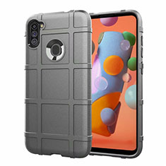 Funda Silicona Ultrafina Goma 360 Grados Carcasa S01 para Samsung Galaxy M11 Gris