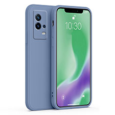 Funda Silicona Ultrafina Goma 360 Grados Carcasa S01 para Vivo iQOO 8 Pro 5G Gris Lavanda