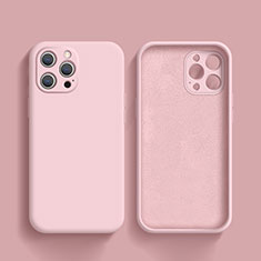 Funda Silicona Ultrafina Goma 360 Grados Carcasa S02 para Apple iPhone 13 Pro Max Rosa