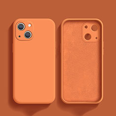 Funda Silicona Ultrafina Goma 360 Grados Carcasa S02 para Apple iPhone 14 Naranja