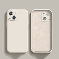 Funda Silicona Ultrafina Goma 360 Grados Carcasa S02 para Apple iPhone 14 Plus Blanco