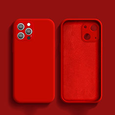 Funda Silicona Ultrafina Goma 360 Grados Carcasa S02 para Apple iPhone 14 Pro Rojo