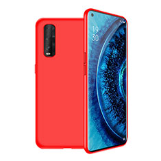 Funda Silicona Ultrafina Goma 360 Grados Carcasa S02 para Oppo Find X2 Rojo