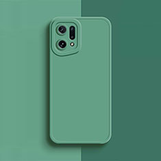 Funda Silicona Ultrafina Goma 360 Grados Carcasa S02 para Oppo Find X5 Pro 5G Verde