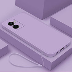 Funda Silicona Ultrafina Goma 360 Grados Carcasa S02 para Oppo K10 5G India Purpura Claro