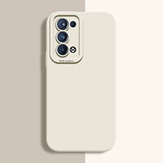 Funda Silicona Ultrafina Goma 360 Grados Carcasa S02 para Oppo Reno6 Pro+ Plus 5G Blanco