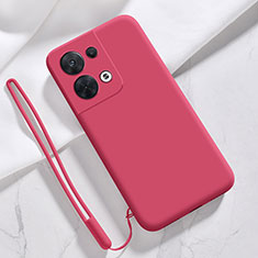 Funda Silicona Ultrafina Goma 360 Grados Carcasa S02 para Oppo Reno8 Pro+ Plus 5G Rojo