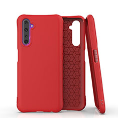 Funda Silicona Ultrafina Goma 360 Grados Carcasa S02 para Realme 6 Pro Rojo