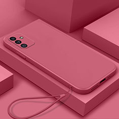 Funda Silicona Ultrafina Goma 360 Grados Carcasa S02 para Samsung Galaxy A15 4G Rosa Roja